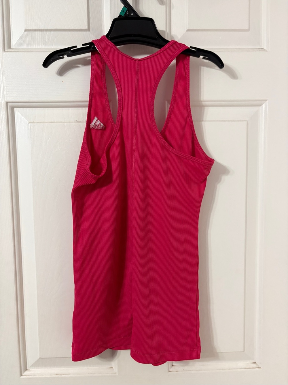 Adidas Hot Pink Ribbed Racerback Tank - Picture 2 of 2